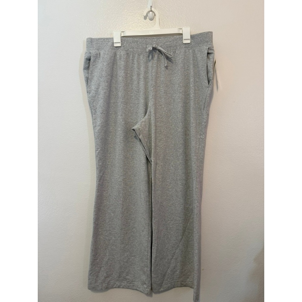 All in Motion Women XXL Gray Modal French Terry Flare Pants High Rise NWT